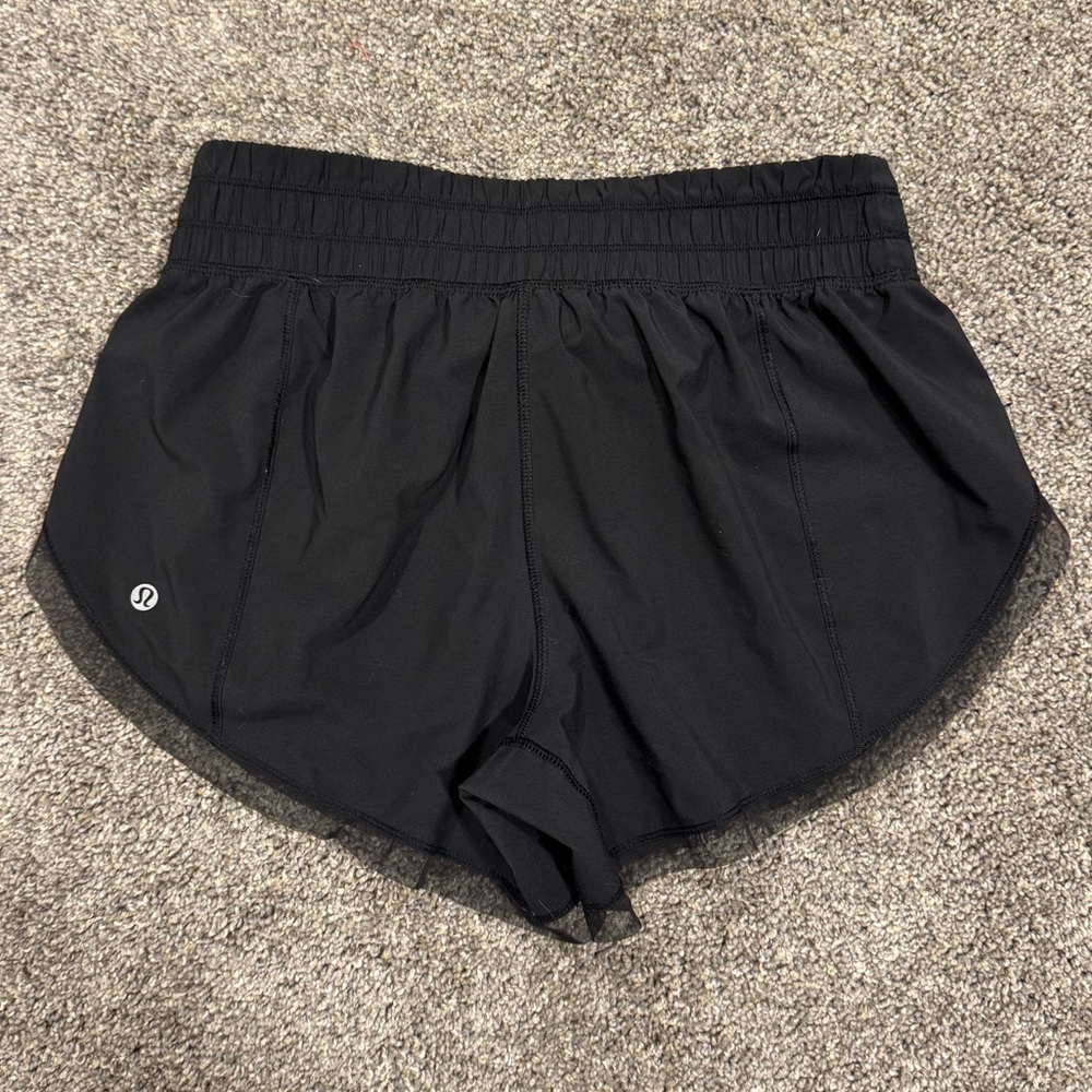 Lululemon Women's Black Athletic Shorts with Mesh Size 6 - Picture 2 of 3